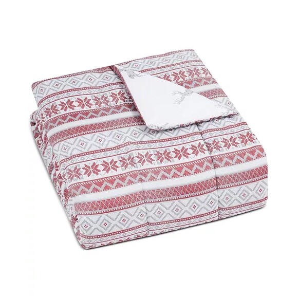 PEM AMERICA Holiday Fair Isle 2-Pc. Reversible Full/Queen Comforter Set bedding - Picture 3 of 9